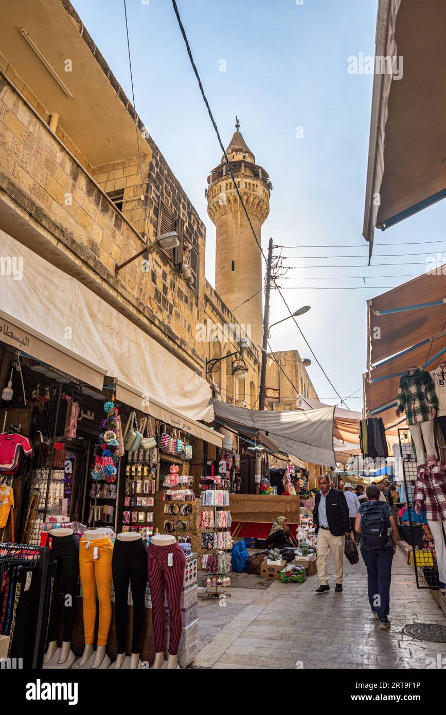 Marché de rue, vieille ville d'Al-Salt, Jordanie Banque D'Images