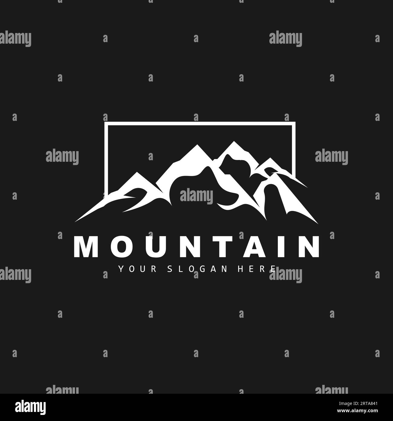 Conception de logo de montagne, Vector place pour les amoureux de la nature Hiker Illustration de Vecteur