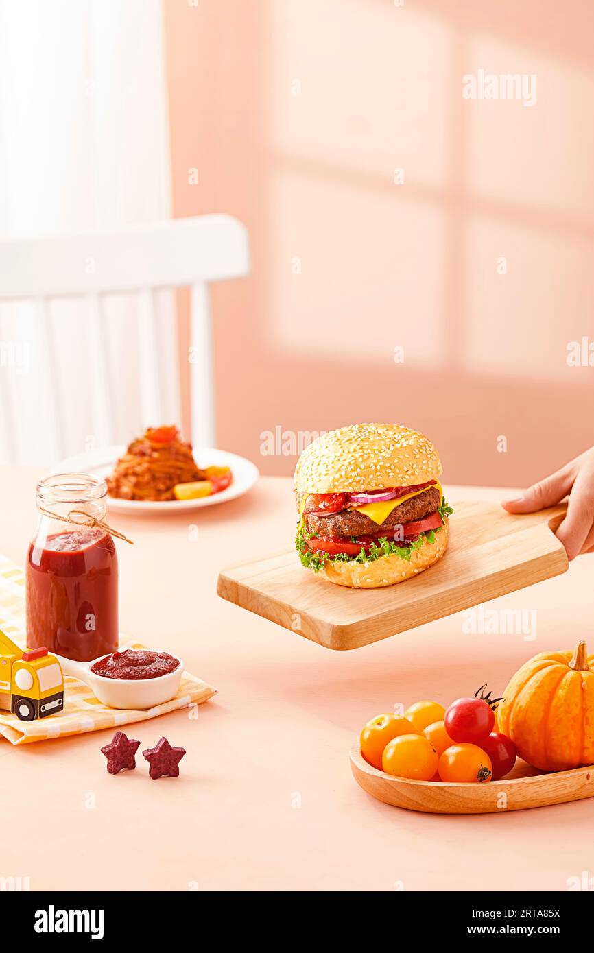 L'irrésistible allure des hamburgers : pourquoi ils sont les favoris de l'Amérique, photo haute résolution Banque D'Images