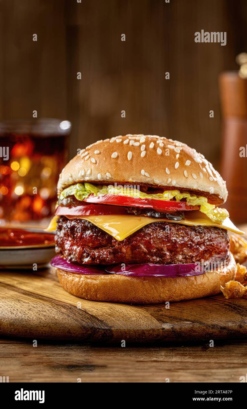 L'irrésistible allure des hamburgers : pourquoi ils sont les favoris de l'Amérique, photo haute résolution Banque D'Images