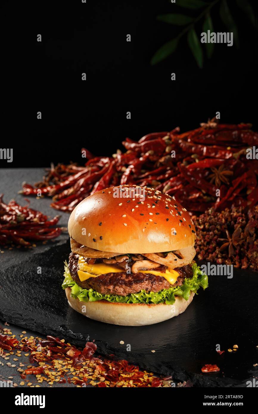 L'irrésistible allure des hamburgers : pourquoi ils sont les favoris de l'Amérique, photo haute résolution Banque D'Images