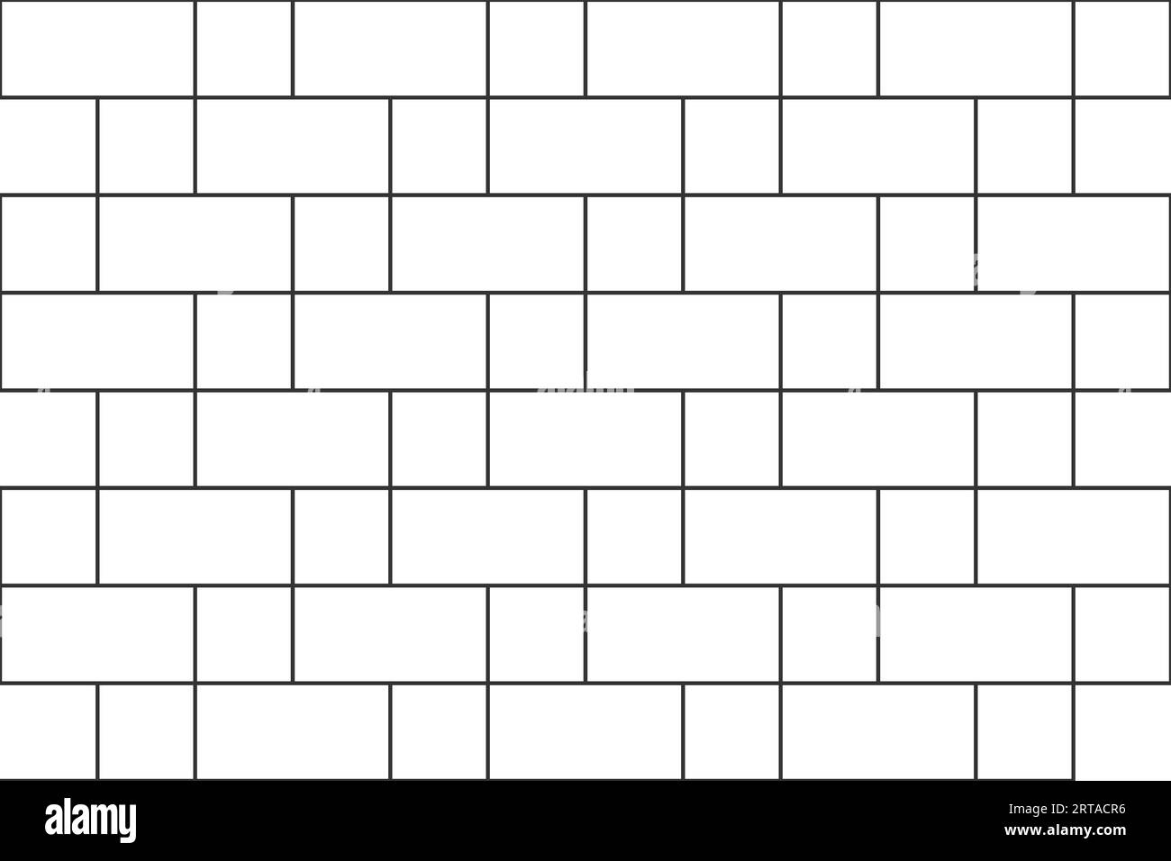 Motif sans couture de carreaux pavés. Surface de trottoir. Rectangle et fond de briques carrées. Dosseret de cuisine ou céramique de salle de bains ou texture de mur de pierre. Illustration vectorielle Illustration de Vecteur
