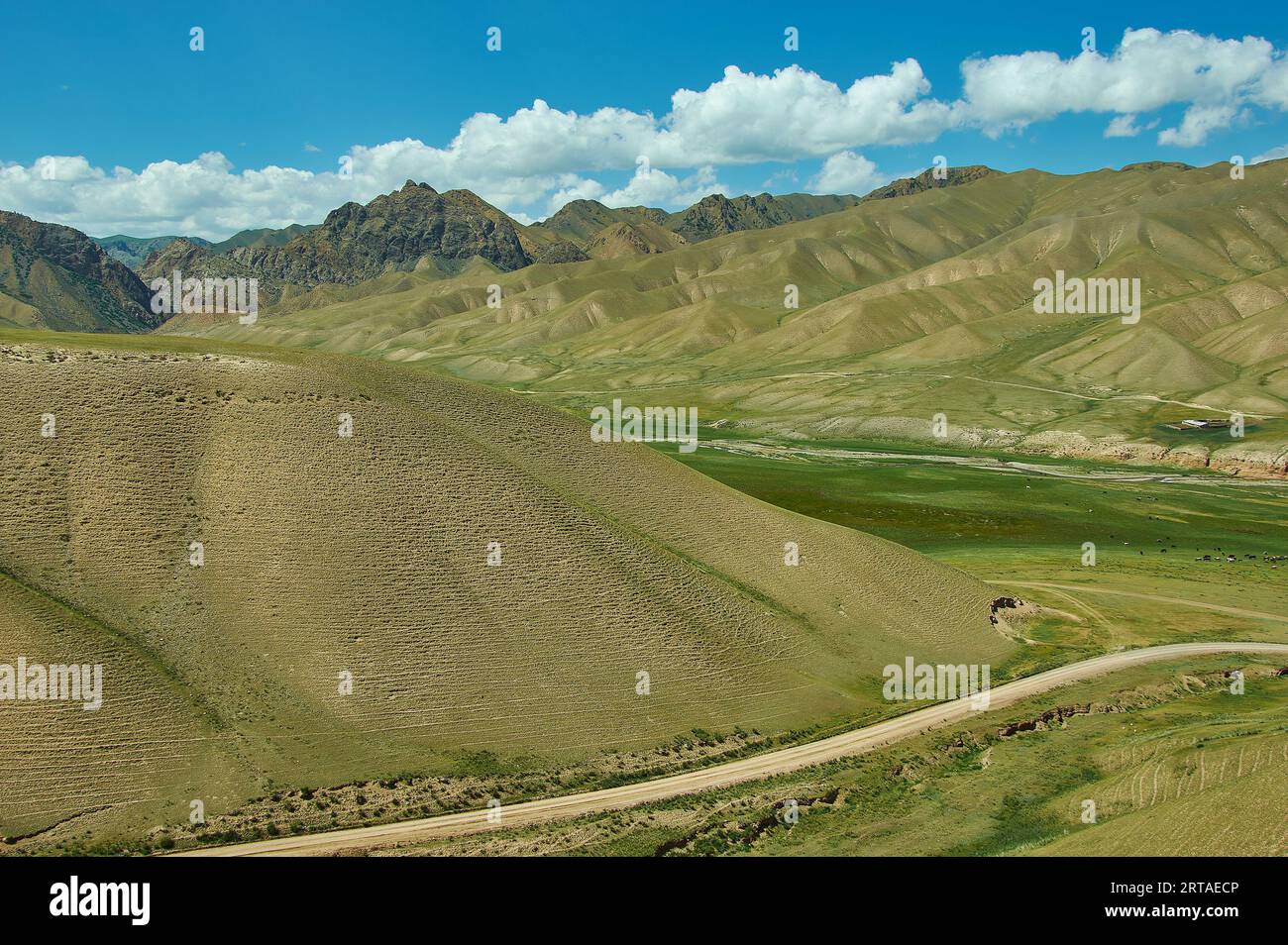 Road to son-Kul Lake, Teshik tract, Kirghizistan, Banque D'Images