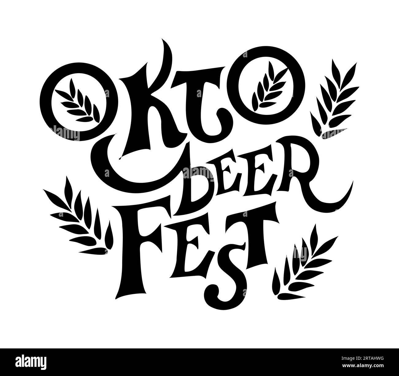 Logo Oktoberfest, symbole, vecteur d'icône sur blanc. Illustration de Vecteur