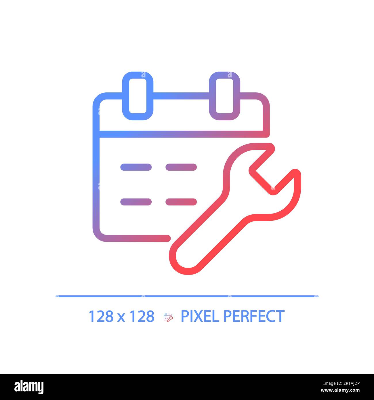 Icône de service de voiture à gradient linéaire fin 2D. Illustration de Vecteur