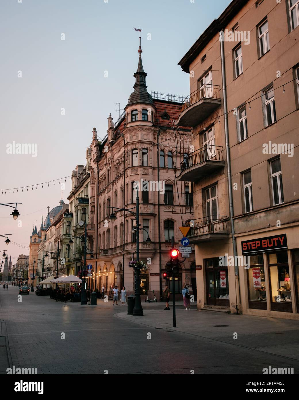 Architecture à Łódź, Pologne Banque D'Images