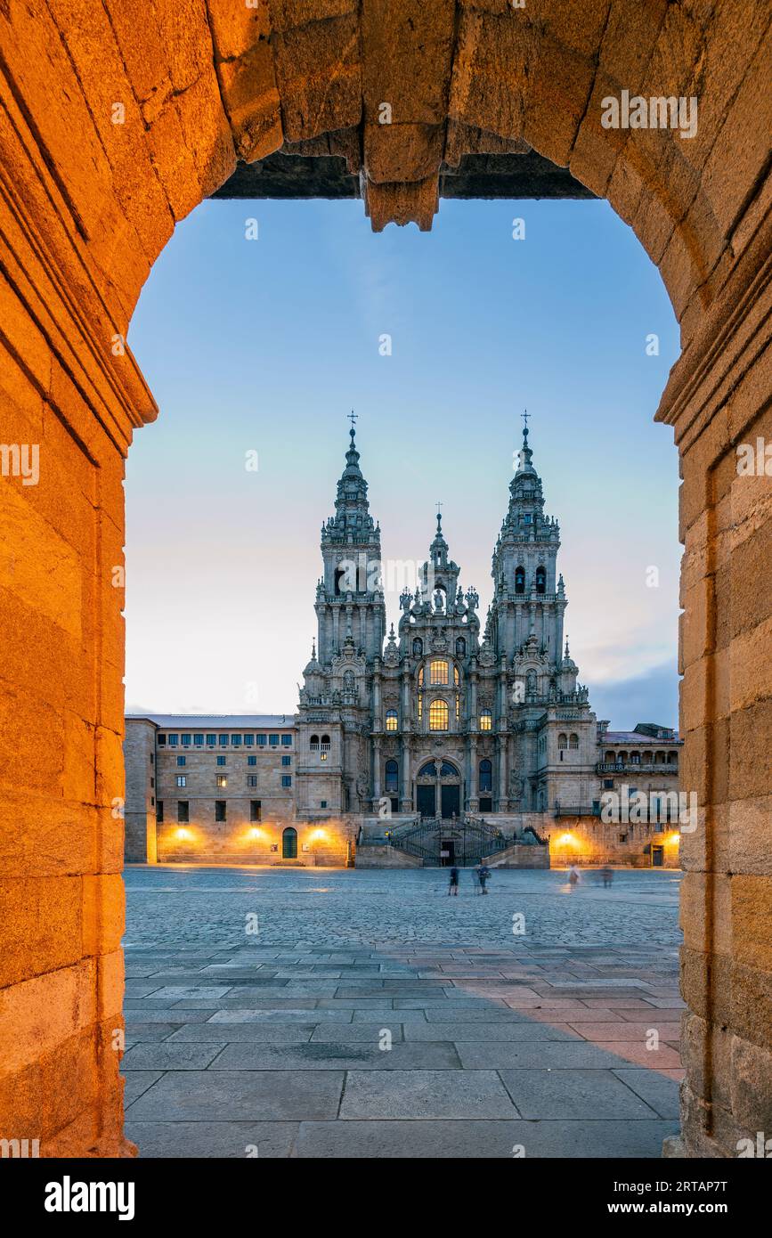 Cathédrale, Saint Jacques de Compostelle, Galice, Espagne Banque D'Images