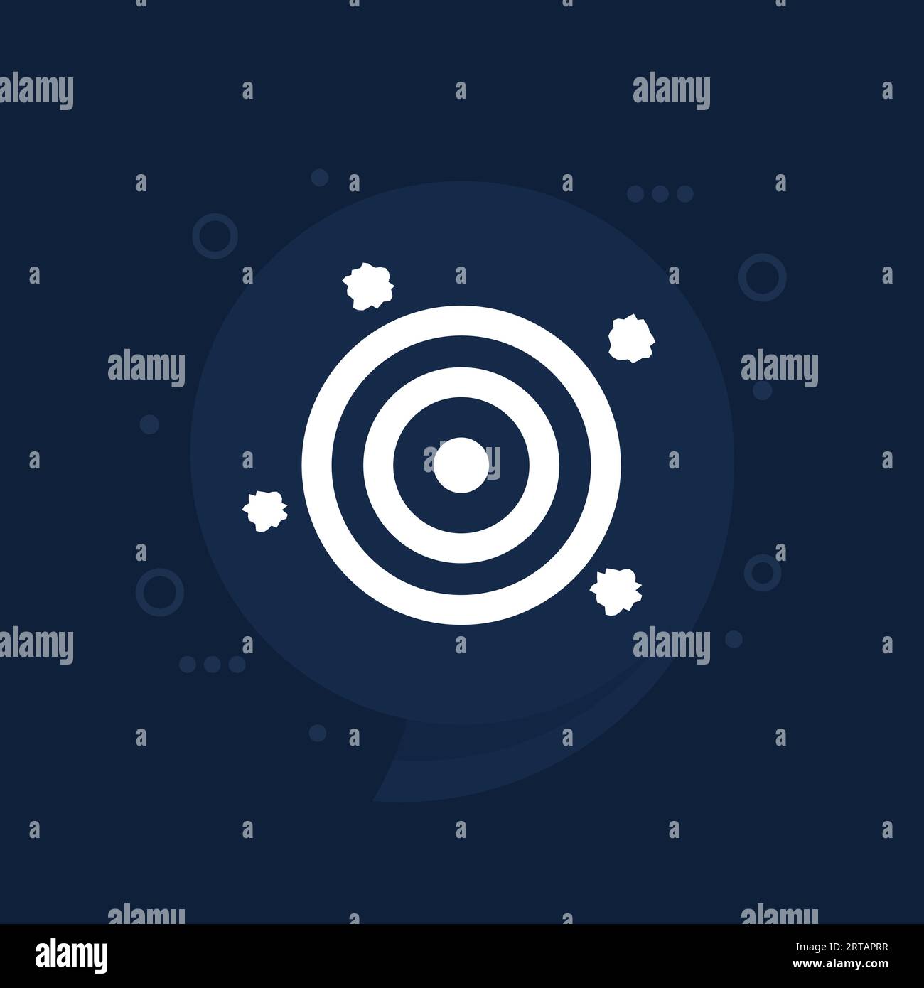 icône de cible manquée pour le web Illustration de Vecteur