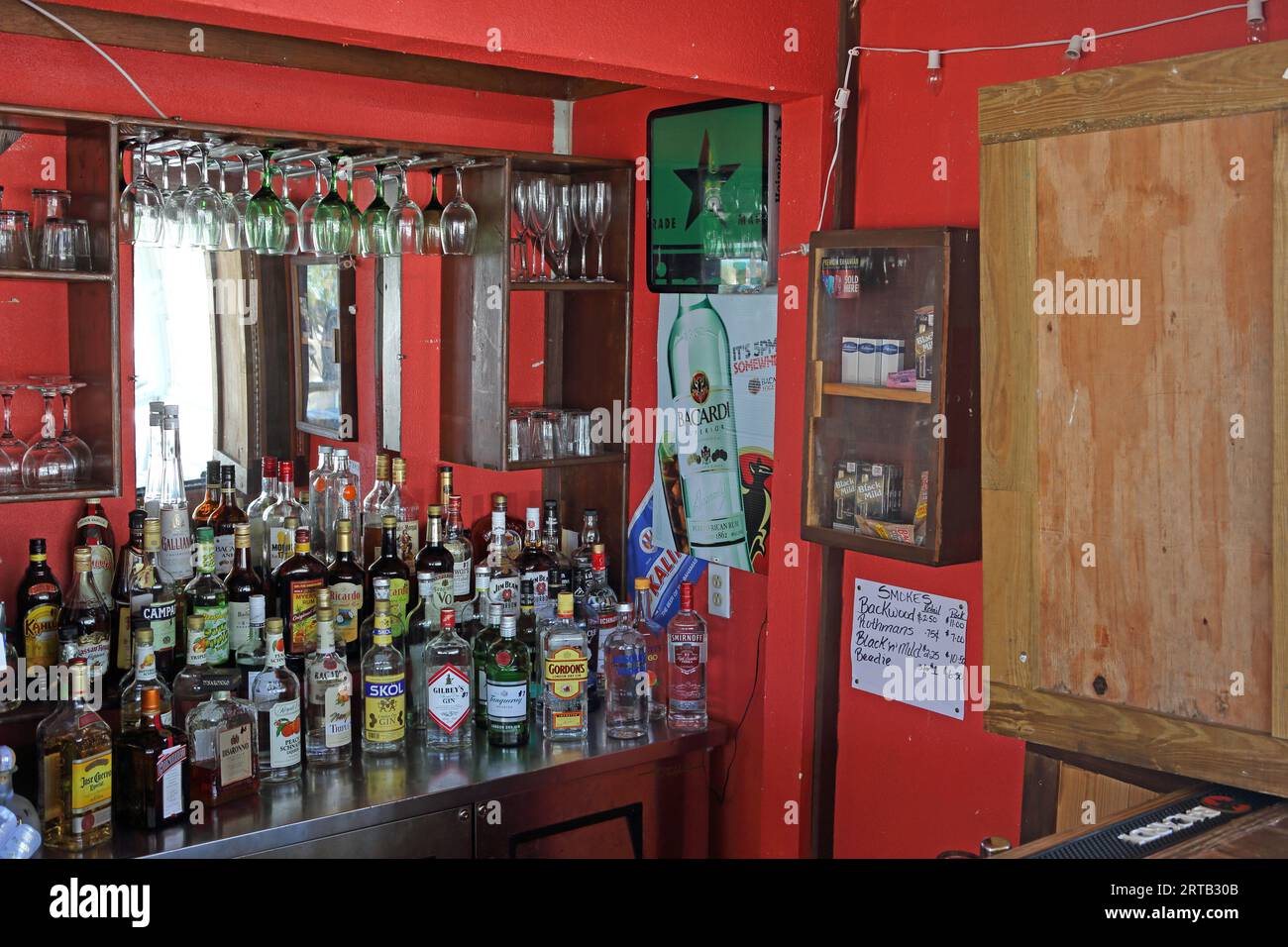 Green Turtle Cafe à Treasure Cay Ferry Dock, Great Abaco, Bahamas Banque D'Images