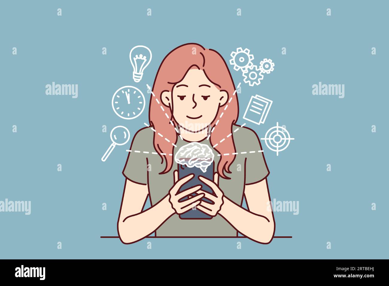 Femme Aicaine Avec Téléphone Portable Et Panier Dans Un Magasin D Ameublement Moderne
