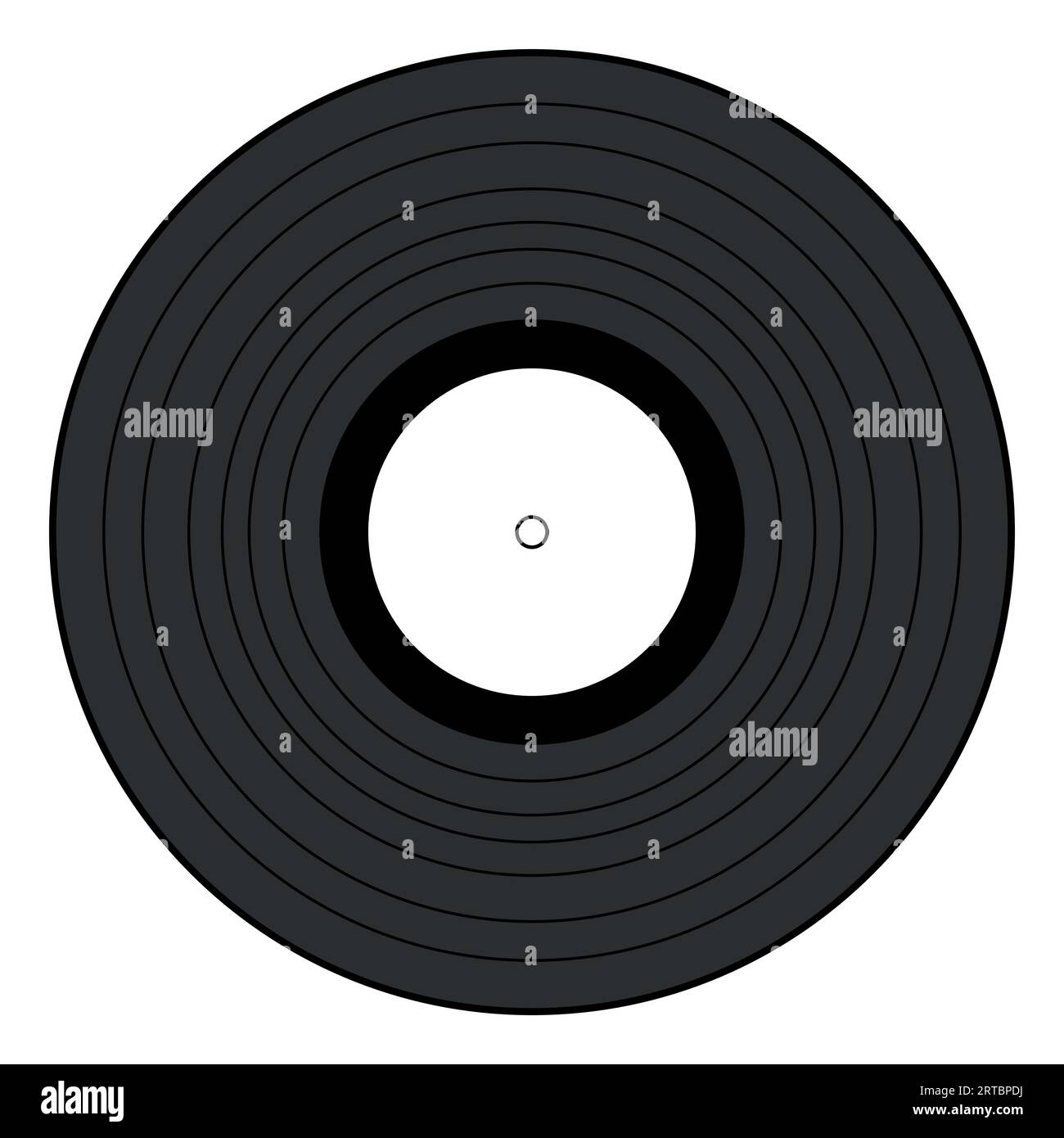 Phonographe - LP vinyle gramophone enregistrement illustration vectorielle isolée sur blanc Illustration de Vecteur