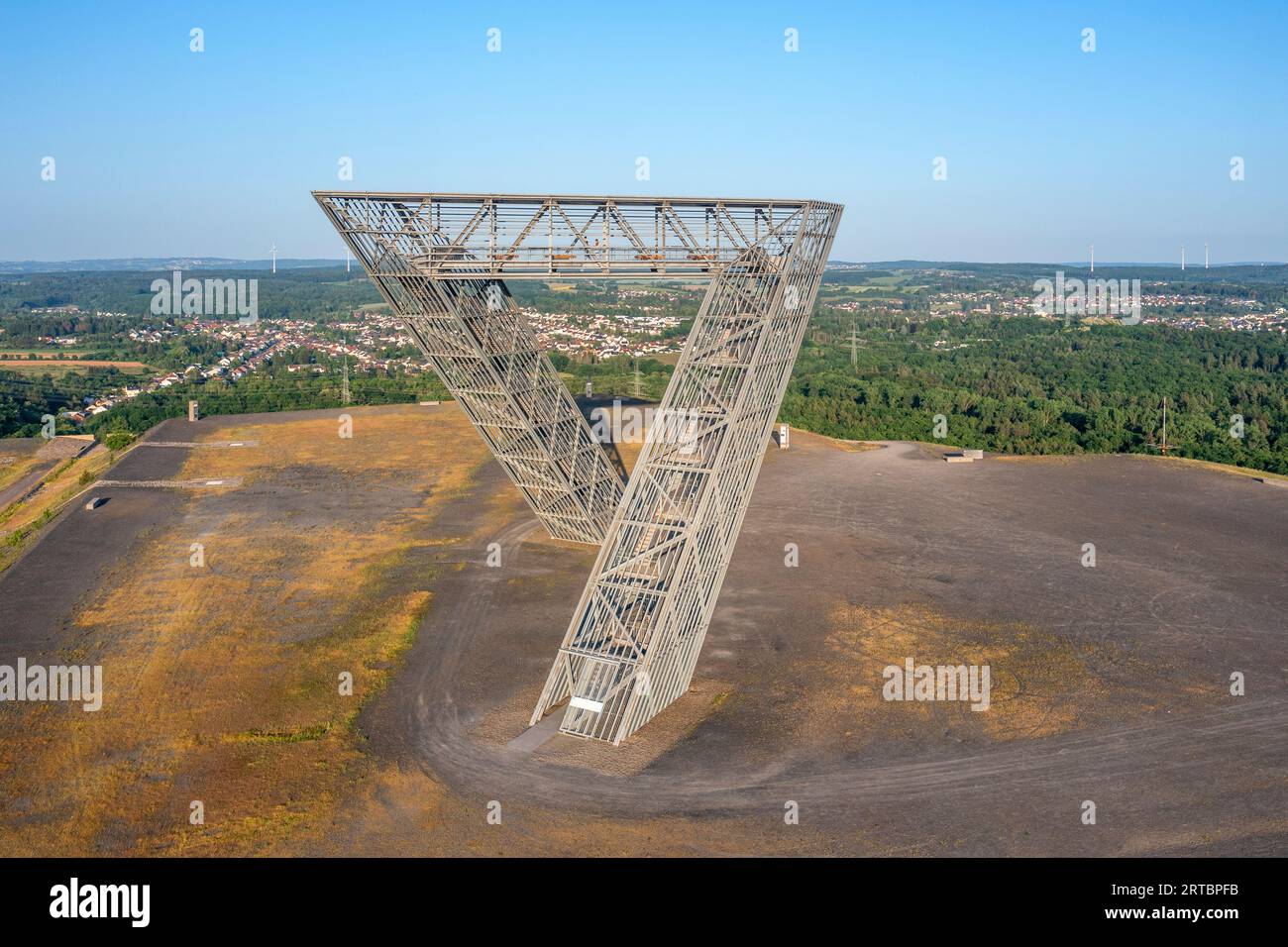 Polygone de la Sarre sur le tas minier Ensdorf près de Saarlouis, Sarre, Saartal, Sarre, Allemagne Banque D'Images