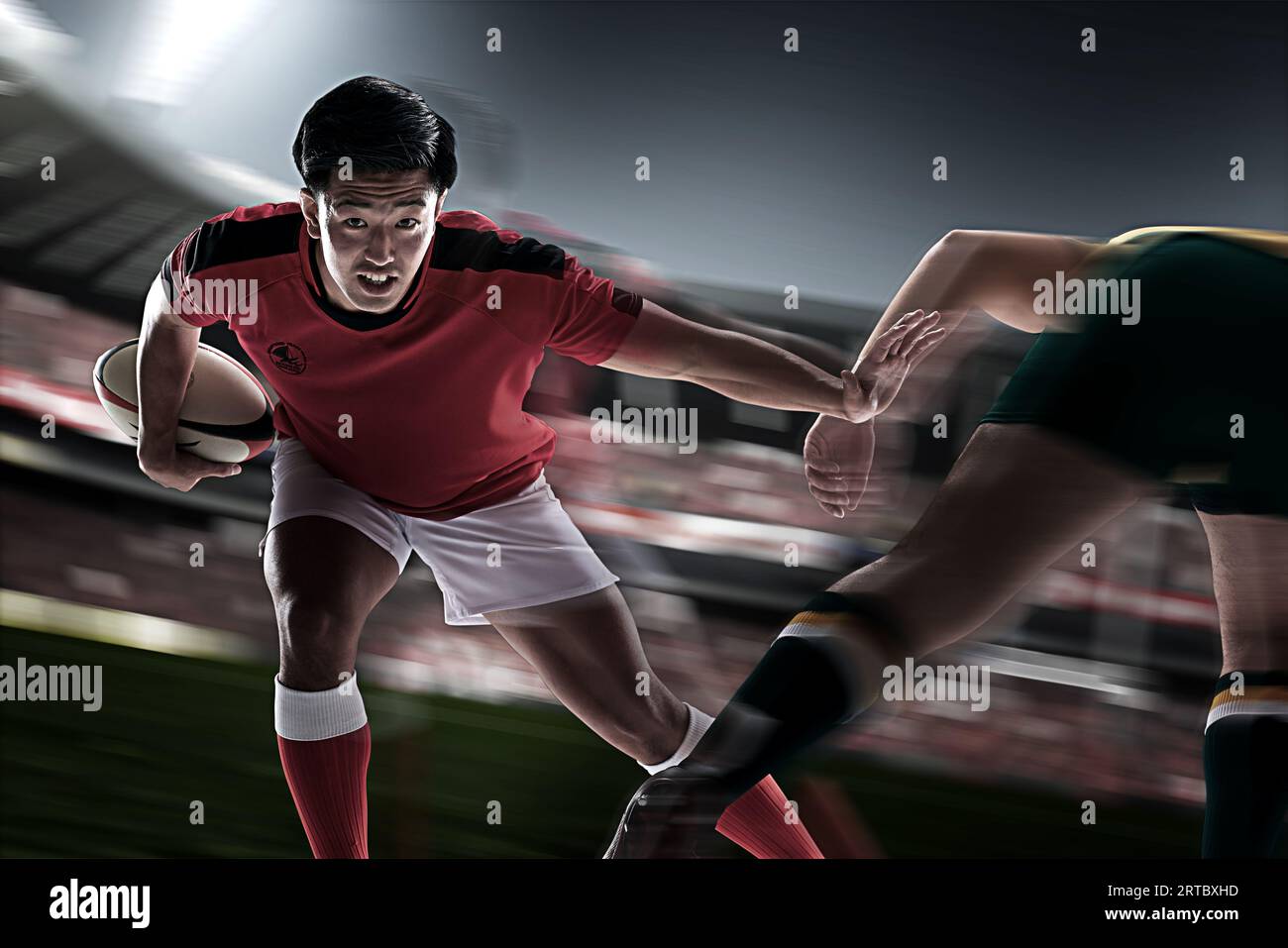Athlètes de rugby Banque D'Images