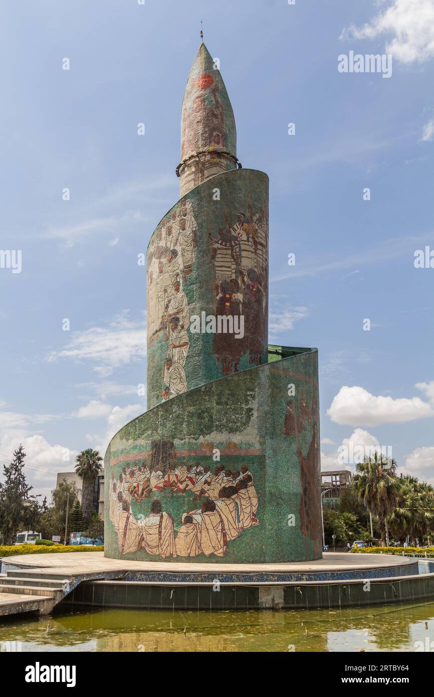 HAWASSA, ETHIOPIE - 28 JANVIER 2020 : Monument au peuple Sidama à Hawassa, Ethiopie Banque D'Images