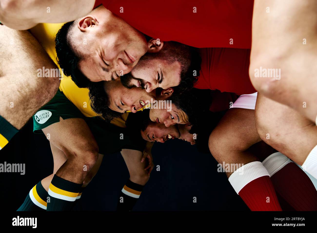 Athlètes de rugby Banque D'Images