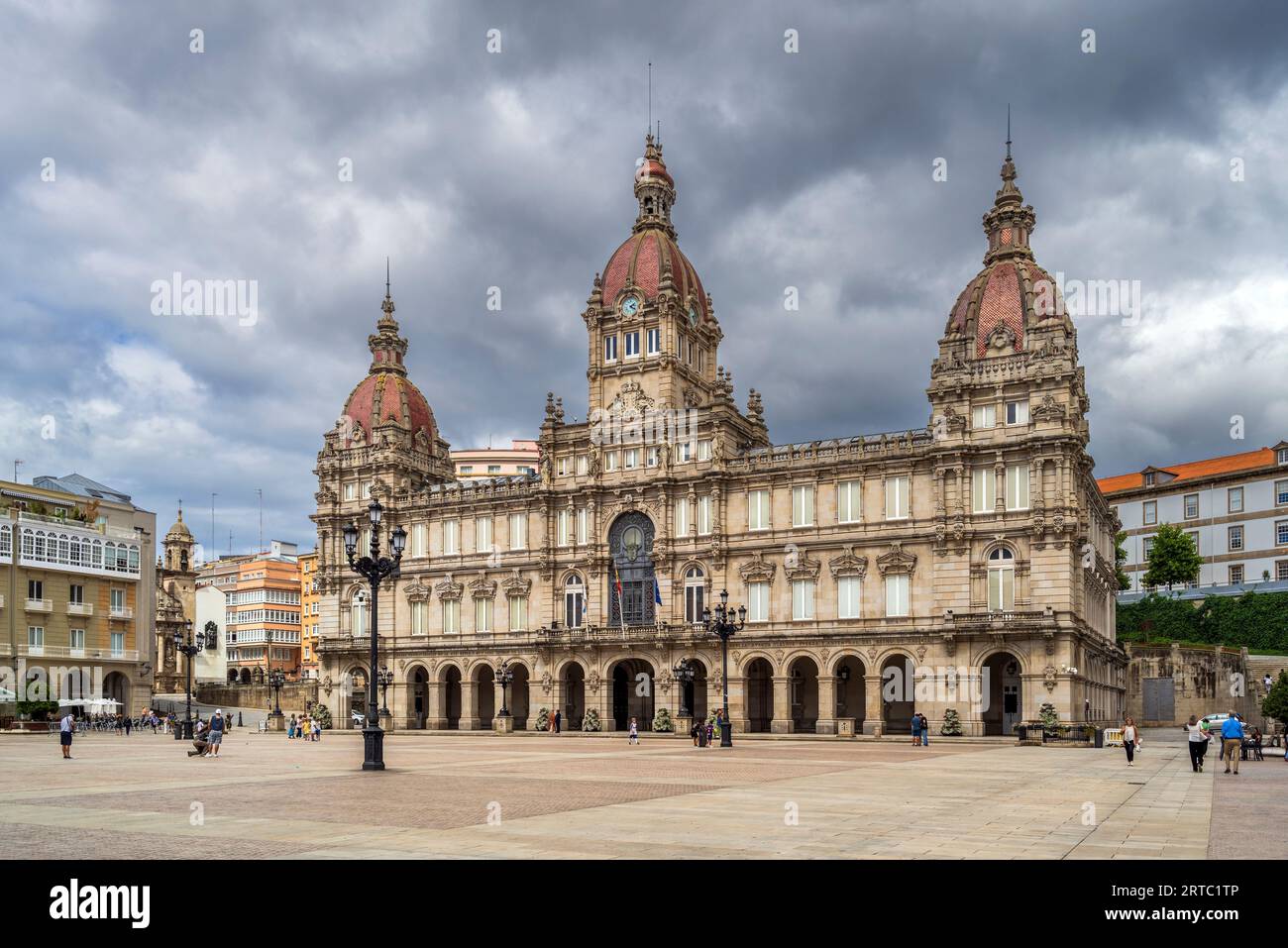 Hôtel de ville, A Coruna, Galice, Espagne Banque D'Images