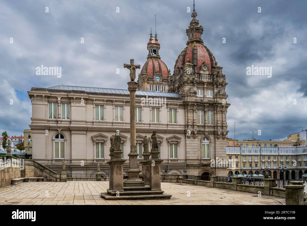 Hôtel de ville, A Coruna, Galice, Espagne Banque D'Images