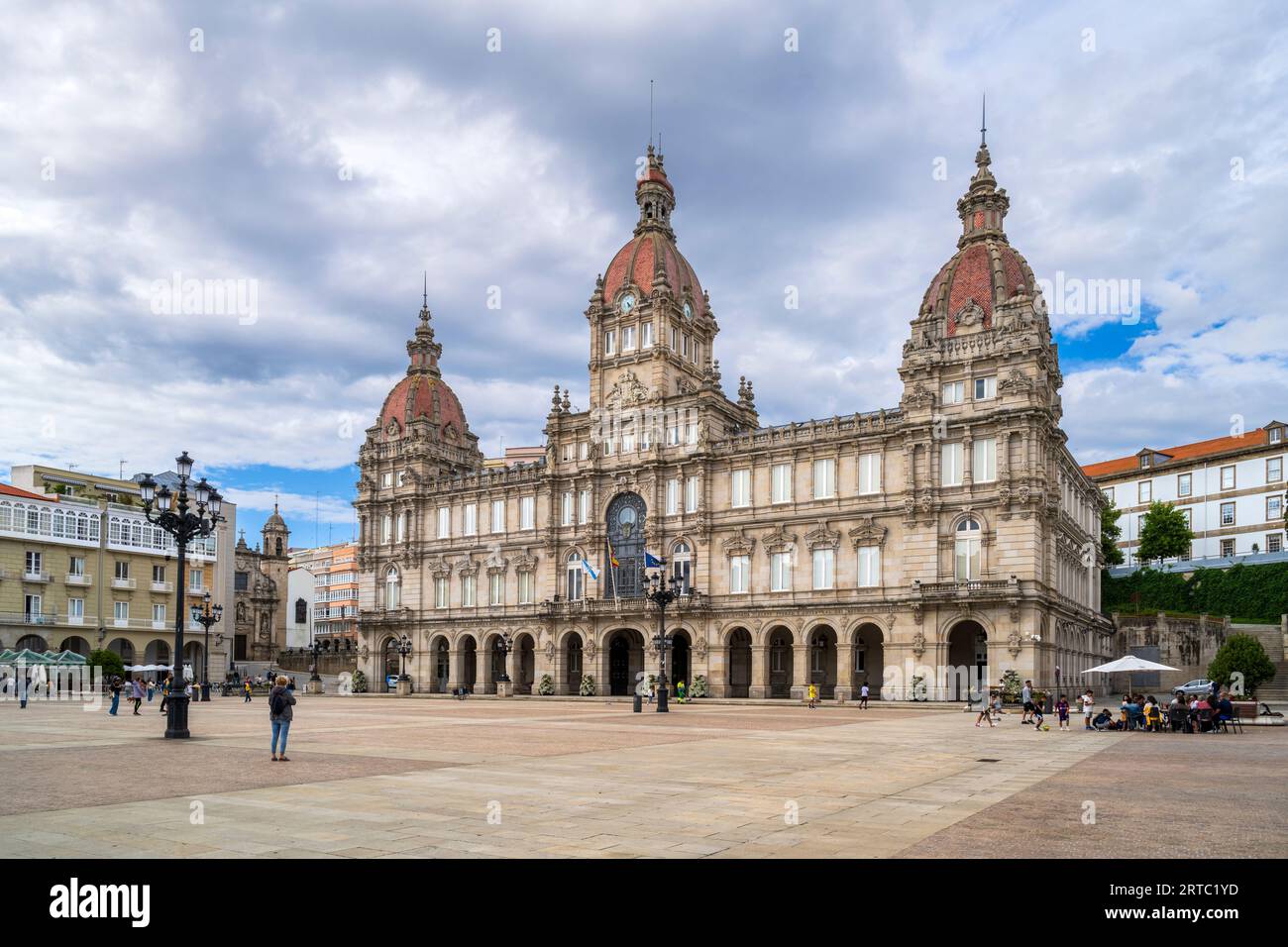 Hôtel de ville, A Coruna, Galice, Espagne Banque D'Images