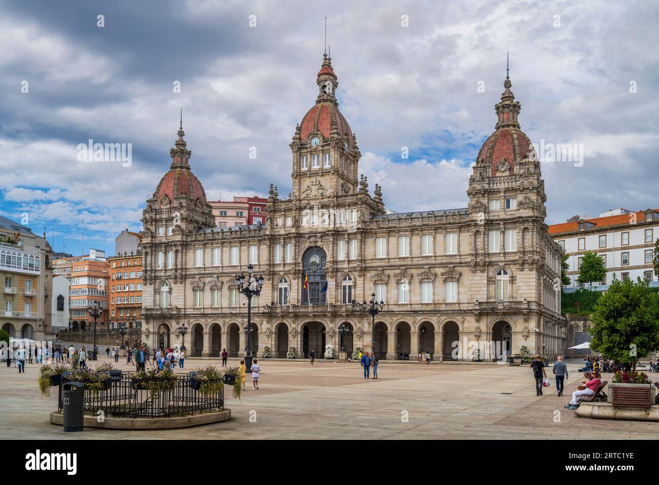 Hôtel de ville, A Coruna, Galice, Espagne Banque D'Images