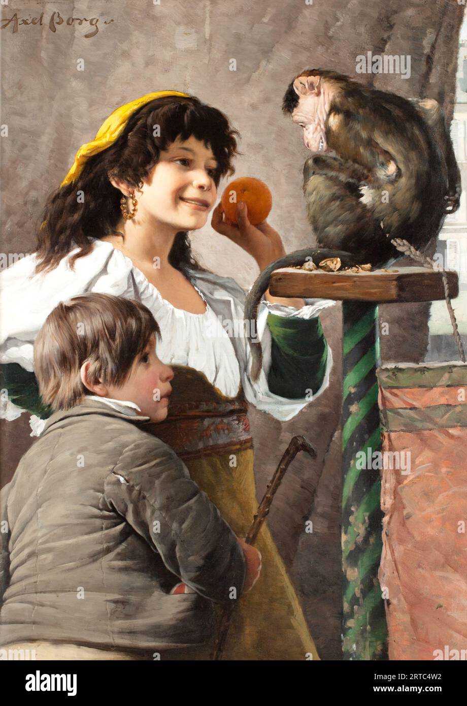 Axel Borg - Jesters avec Monkey - Banque D'Images