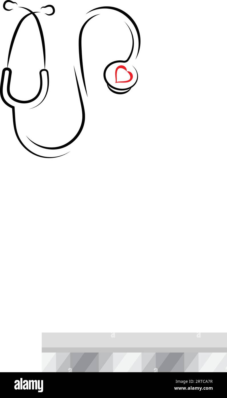 Conception graphique vectorielle de stéthoscope médical et docteur Illustration de Vecteur