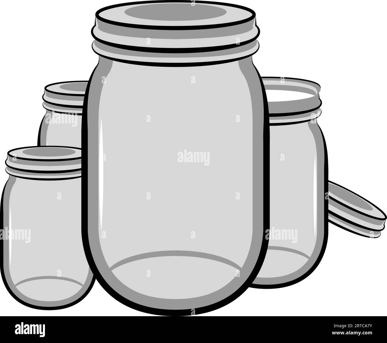 Récipient en verre pot avec couvercle Vector Illustration Illustration de Vecteur