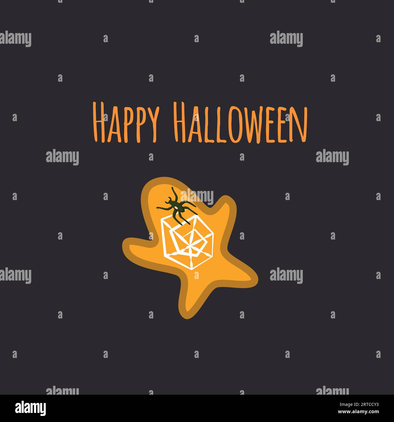 joyeux halloween carte de voeux ou bannière avec doux Illustration de Vecteur