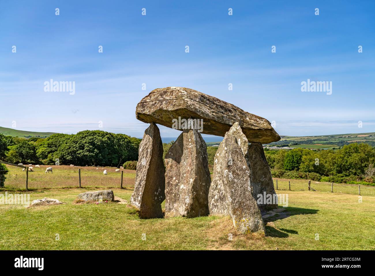 Pentre Ifan, tombeau portail mégalithique néolithique, Pembrokeshire, pays de Galles, Royaume-Uni, Europe Banque D'Images