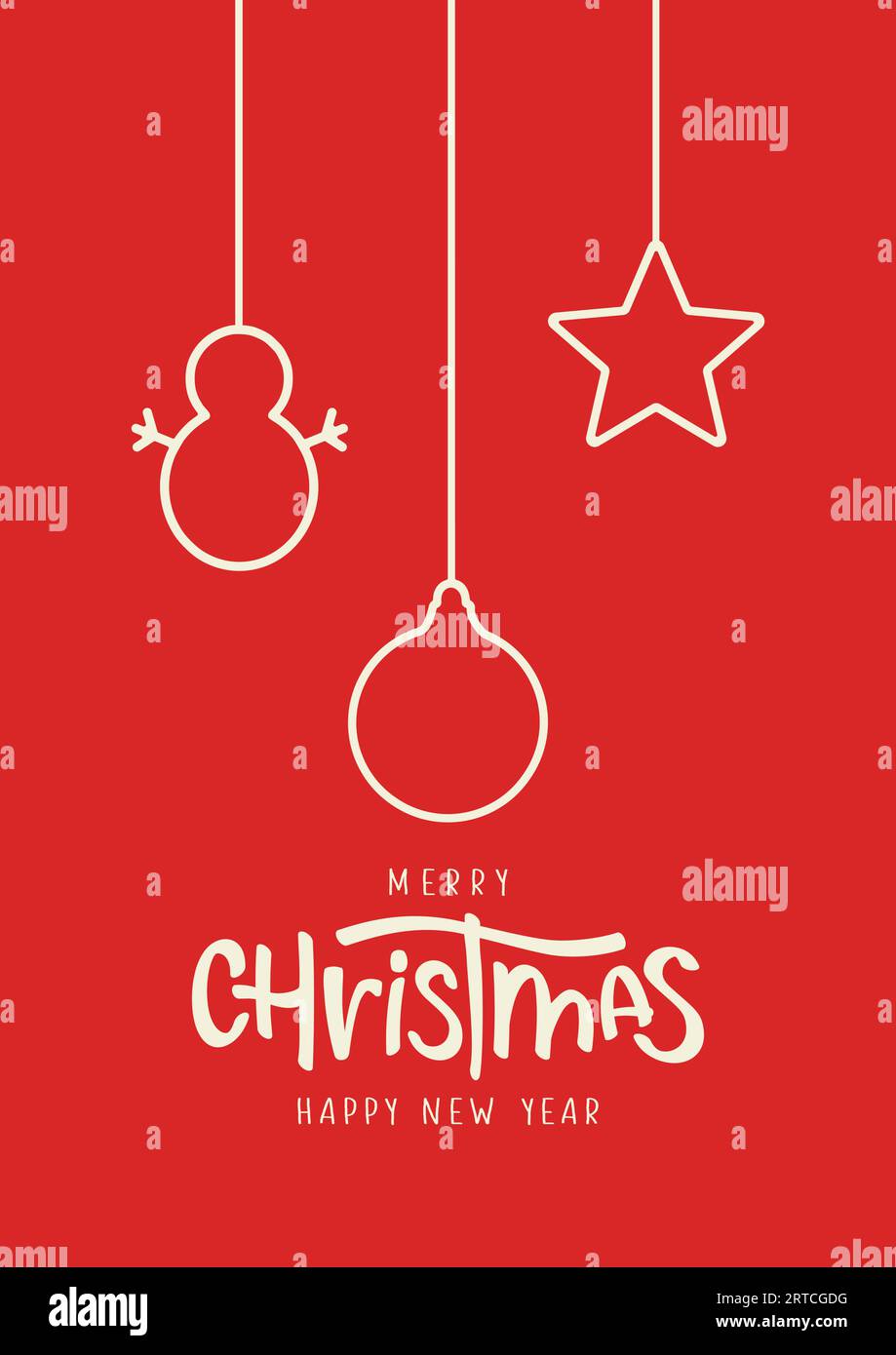 Concept d'affiche de lettrage Joyeux Noël et bonne année Illustration de Vecteur Concept d'affiche de lettrage Joyeux Noël et bonne année Illustration de Vecteur