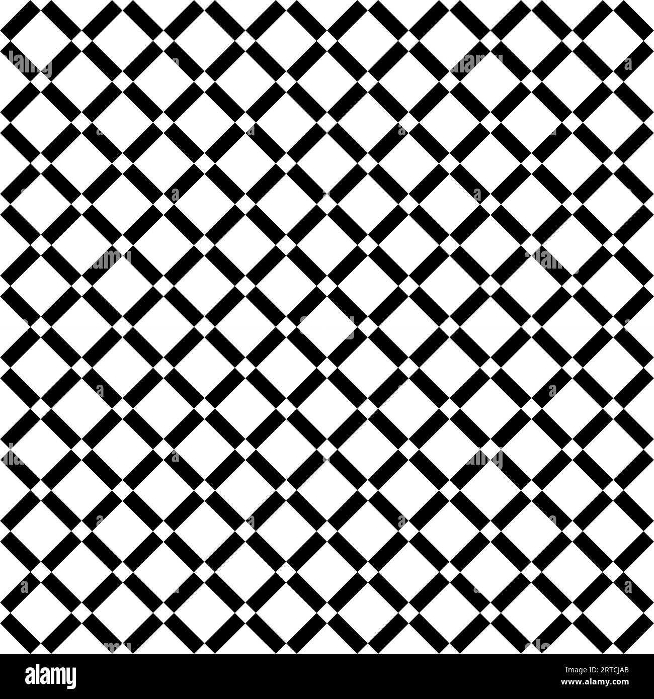 Motif sans couture avec plaid diagonal en noir et blanc Banque D'Images
