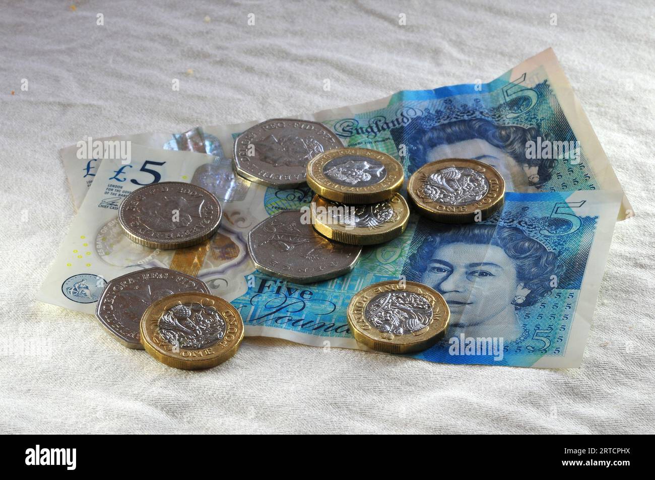 Pièces sterling britanniques Banque D'Images