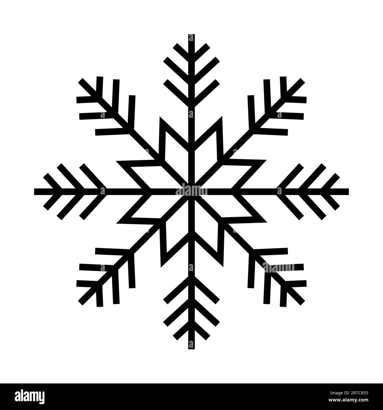 Icône en forme de flocon de neige. Illustration vectorielle isolée sur fond blanc Illustration de Vecteur