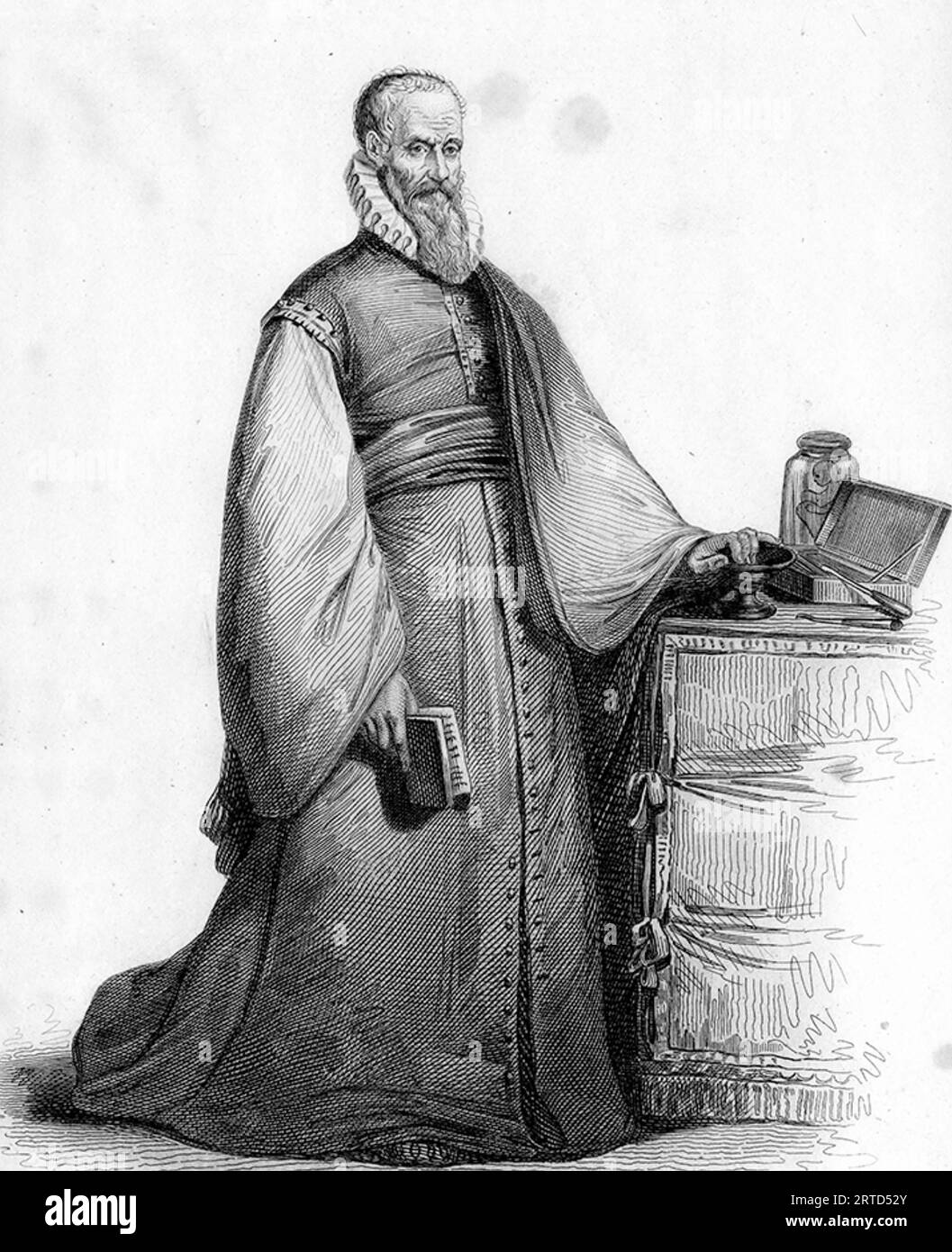 AMBROISE PARÉ (C 1510-1590) barbier chirurgien français Banque D'Images