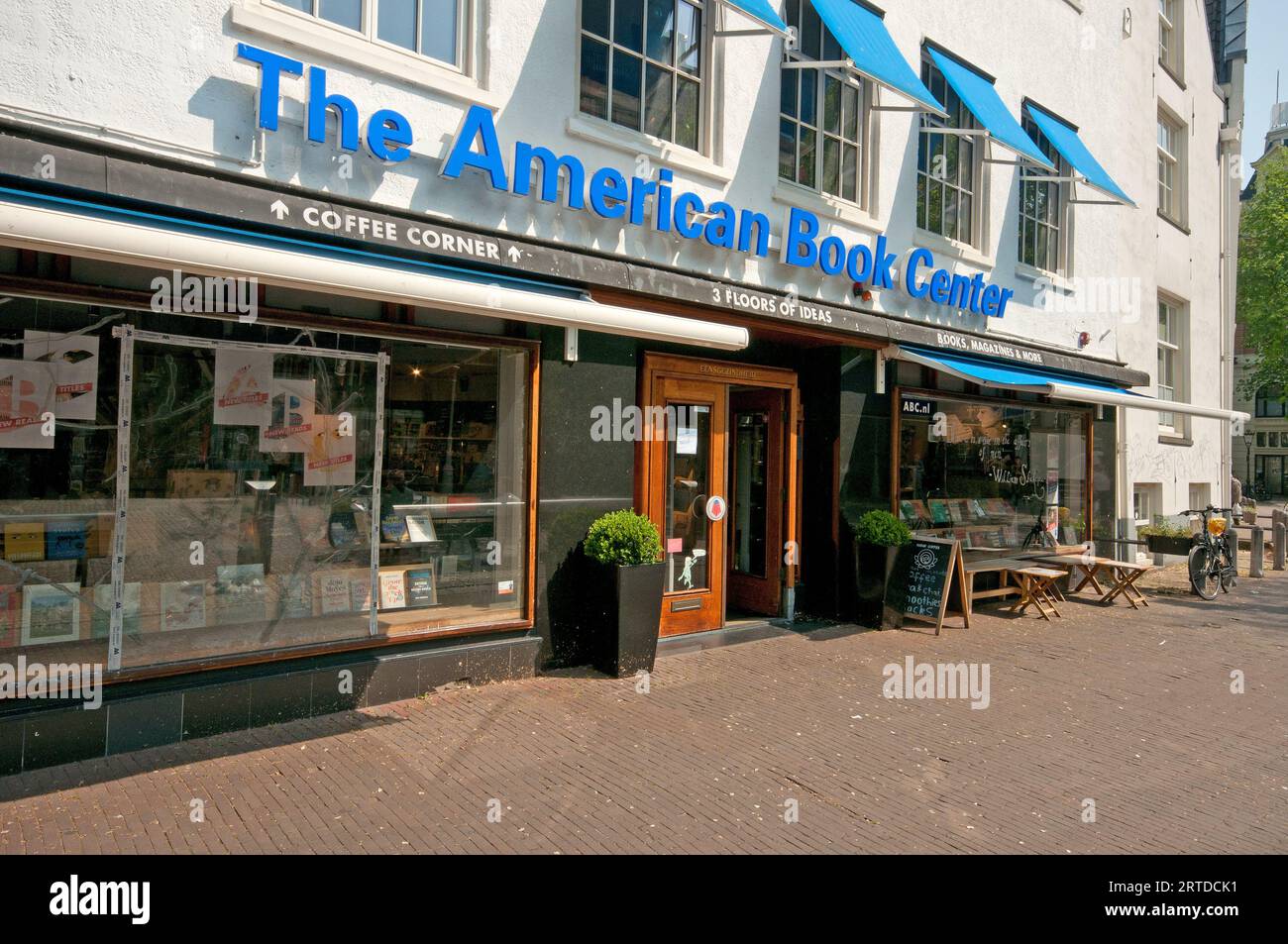 La librairie American Book Center sur la place Spui, Amsterdam, pays-Bas Banque D'Images