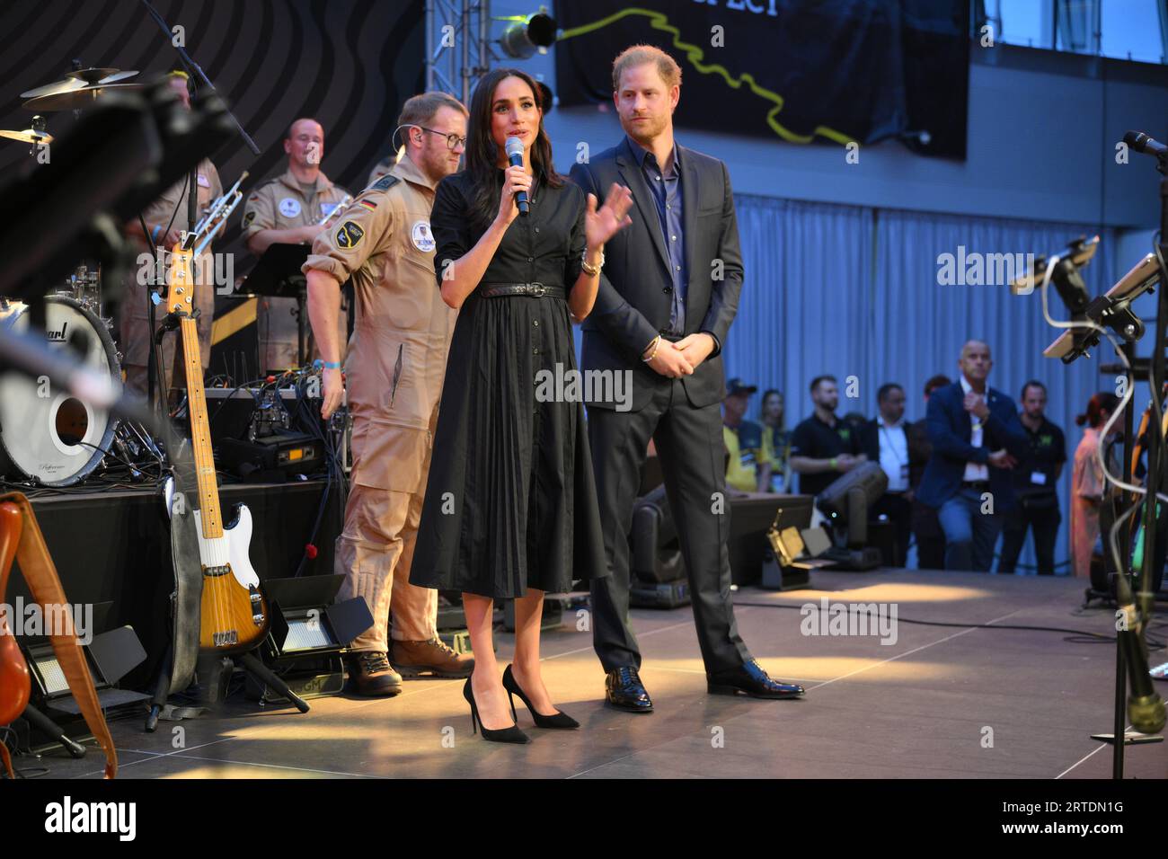 Le duc et la duchesse de Sussex, pendant les Jeux Invictus à Dusseldorf, Allemagne. Date de la photo : mardi 12 septembre 2023. Banque D'Images