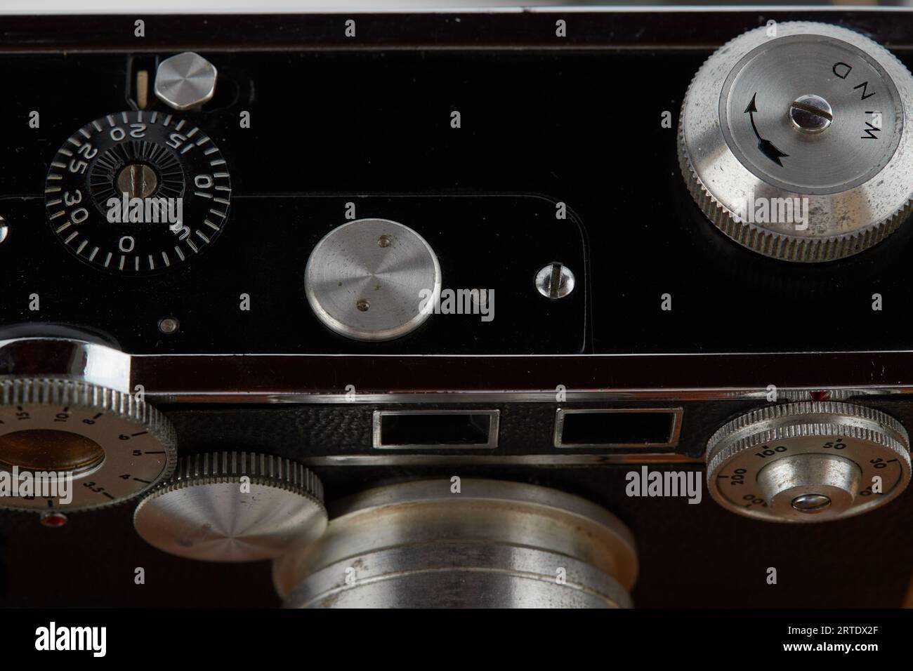 Macro, gros plan de la vieille technologie, caméra à film Argus Range Finder 35 mm !!! Banque D'Images