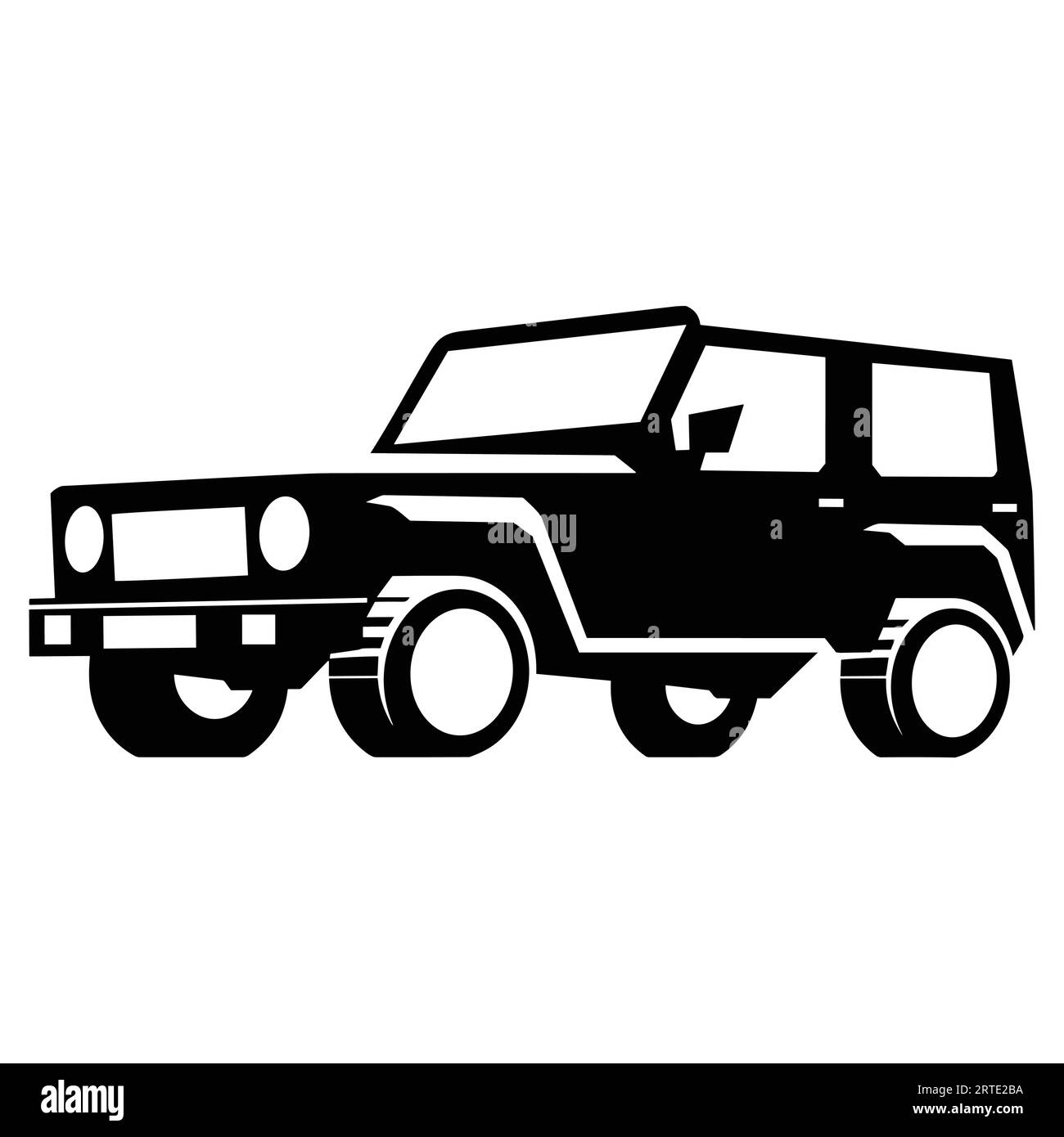 Illustration vectorielle d'icône monochrome de voiture simple Illustration de Vecteur