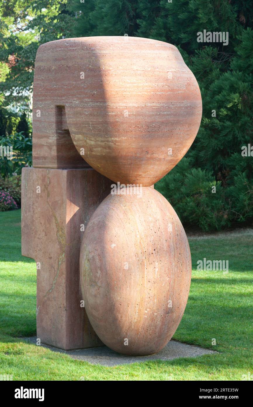 Sculpture de roche attrayante dans VanDusen Gardens Vancouver Canada Banque D'Images