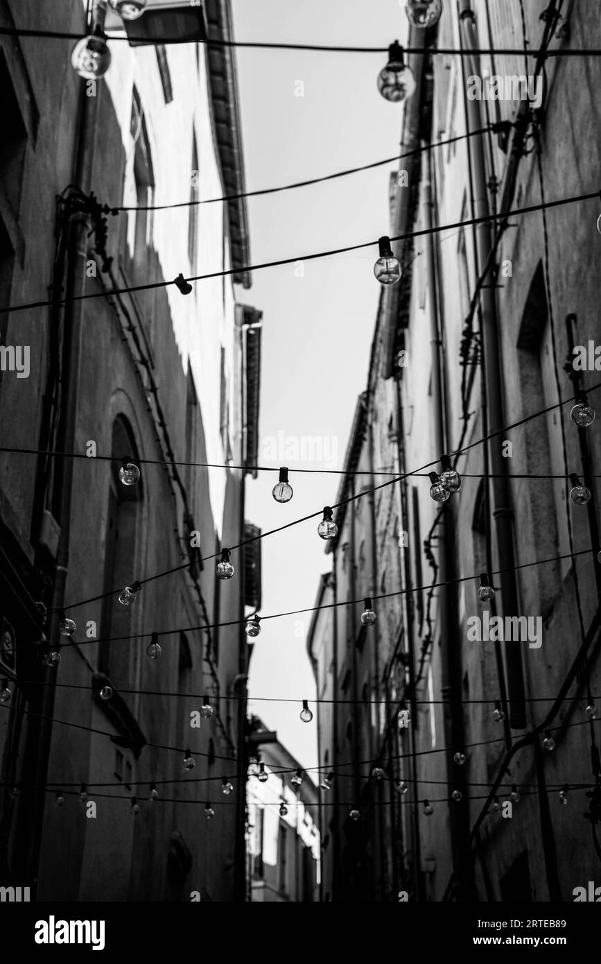 StreetView de Nîmes, France Banque D'Images