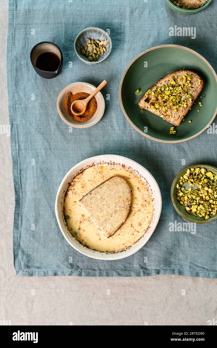 Pain grillé français de style baklava Banque D'Images