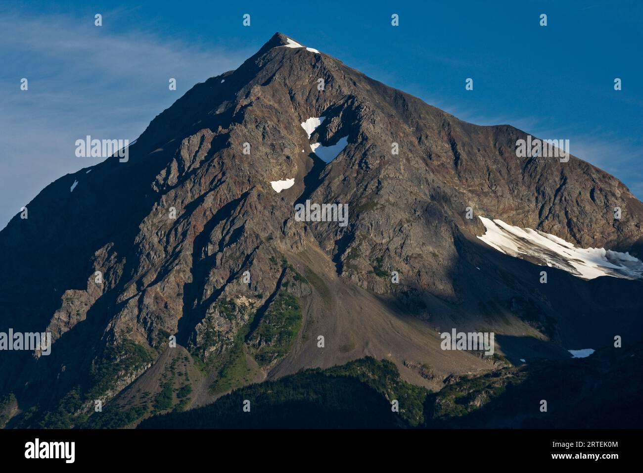 Montagne près de Exit Glacier au parc national des fjords de Kenai, Alaska, États-Unis ; Seward, Alaska, États-Unis d'Amérique Banque D'Images