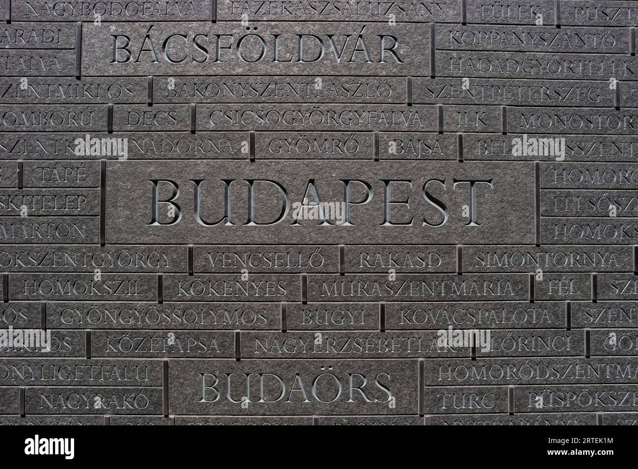 Mémorial de l'unité (Összetartozás Emlékhelye) à Budapest, Hongrie Banque D'Images