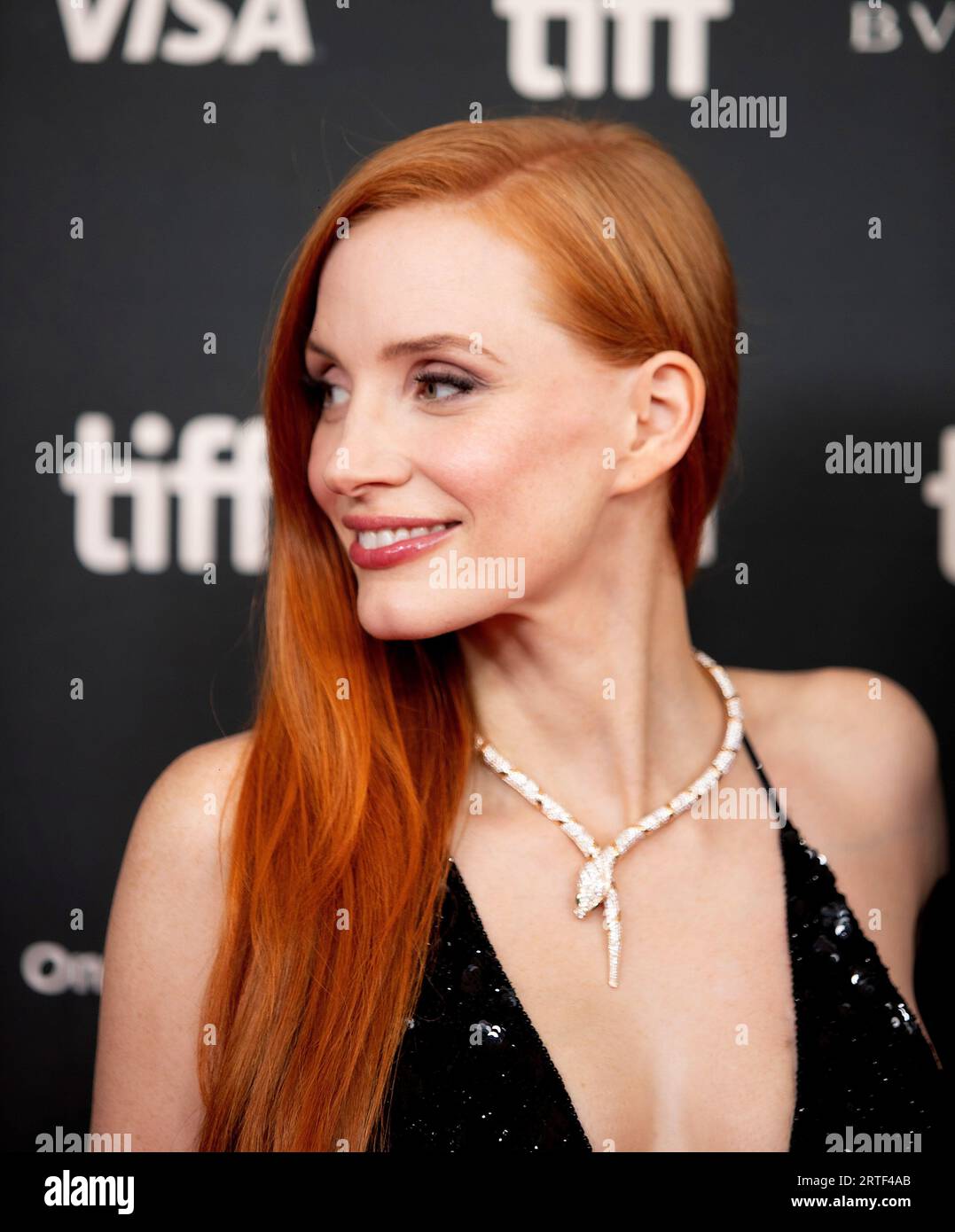 Toronto, Canada. 12 septembre 2023. Jessica Chastain assiste à la première de « Memory » au Festival international du film de Toronto 2023 au Royal Alexandra Theatre le 12 septembre 2023 à Toronto, en Ontario. Photo : PICJER/imageSPACE/Sipa USA crédit : SIPA USA/Alamy Live News Banque D'Images