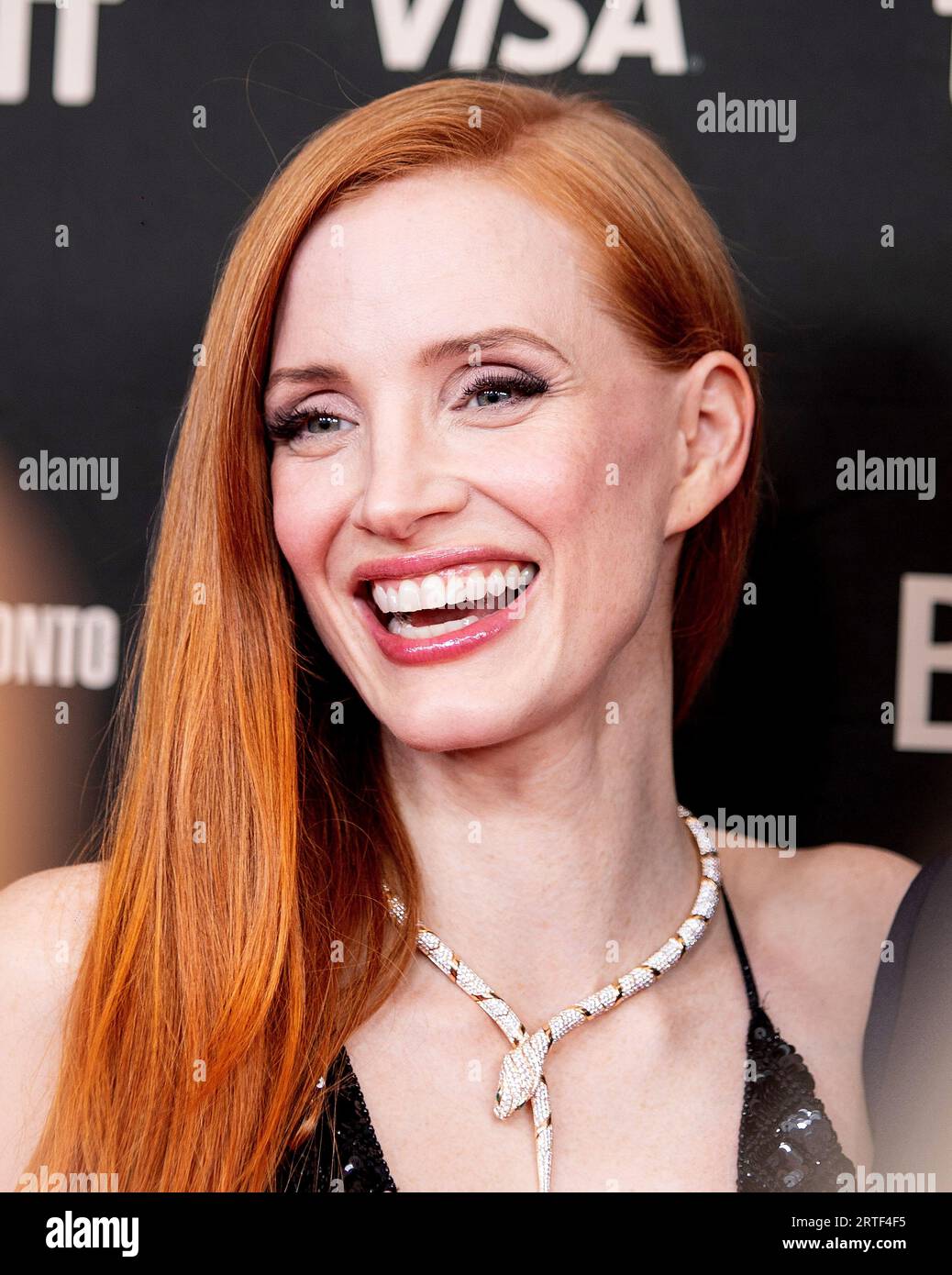 Toronto, Canada. 12 septembre 2023. Jessica Chastain assiste à la première de « Memory » au Festival international du film de Toronto 2023 au Royal Alexandra Theatre le 12 septembre 2023 à Toronto, en Ontario. Photo : PICJER/imageSPACE/Sipa USA crédit : SIPA USA/Alamy Live News Banque D'Images