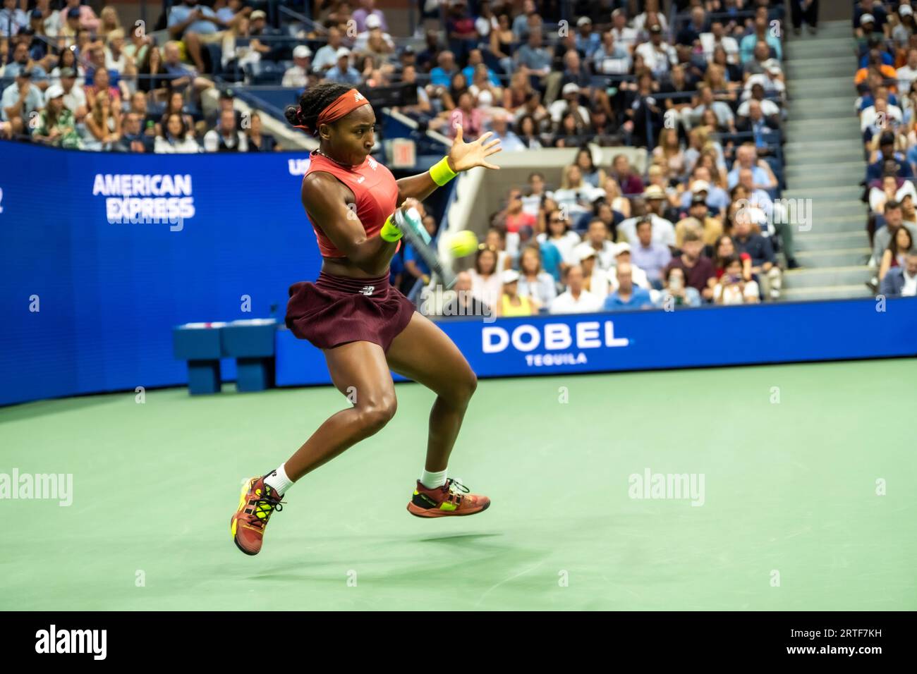 Coco Gauff (États-Unis) remporte la finale féminine en simple à l'US Open de tennis 2023. Banque D'Images