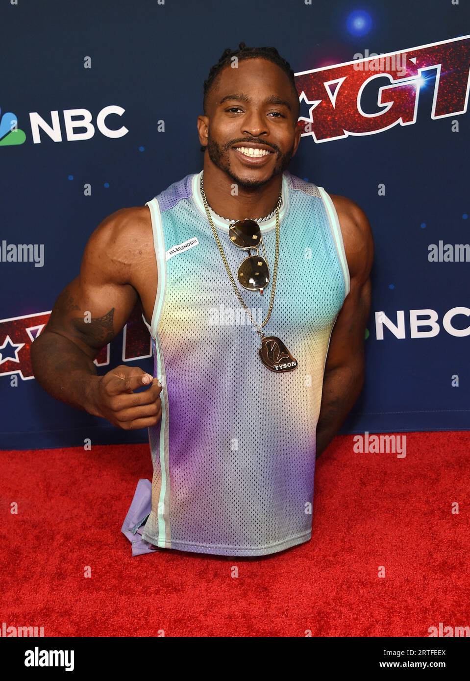 Pasadena, États-Unis. 12 septembre 2023. Zion Clark dans les coulisses de la saison 18 Live Show Red Carpet de « America's Got Talent » le 12 septembre 2023, à l'Hôtel Dena à Pasadena, CA. © Lisa OConnor/AFF-USA.com crédit : AFF/Alamy Live News Banque D'Images