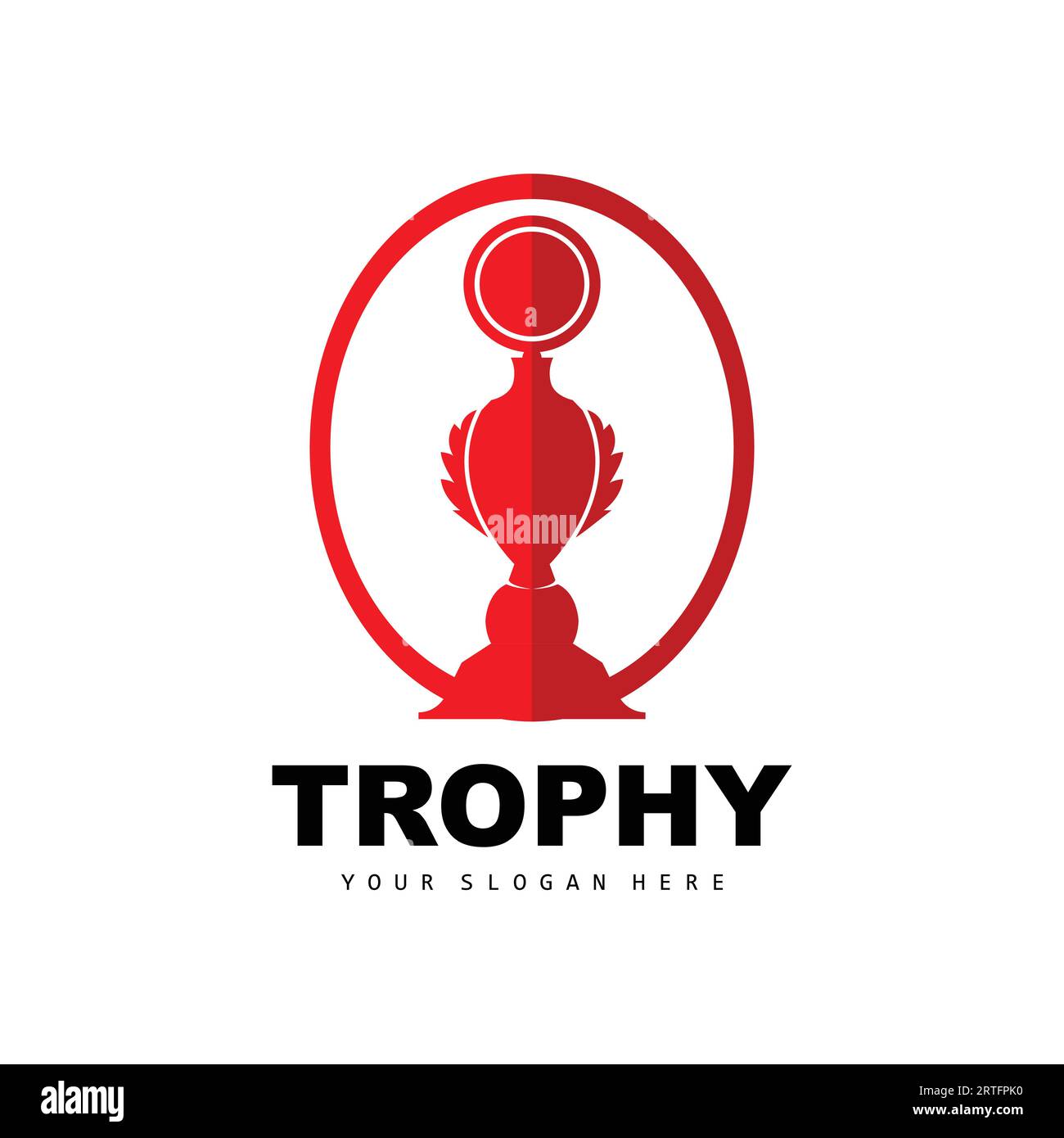 Logo de trophée de championnat, conception de trophée de gagnant de prix de champion, modèle d'icône de vecteur Illustration de Vecteur