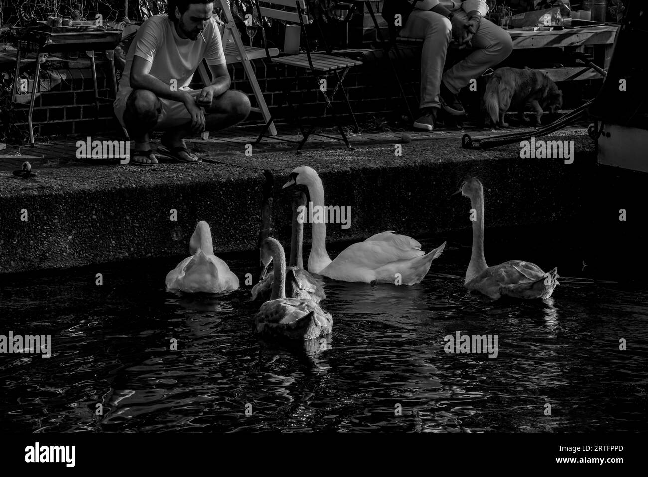 Londres autour de City Road Lock sur le Regent's Canal Banque D'Images