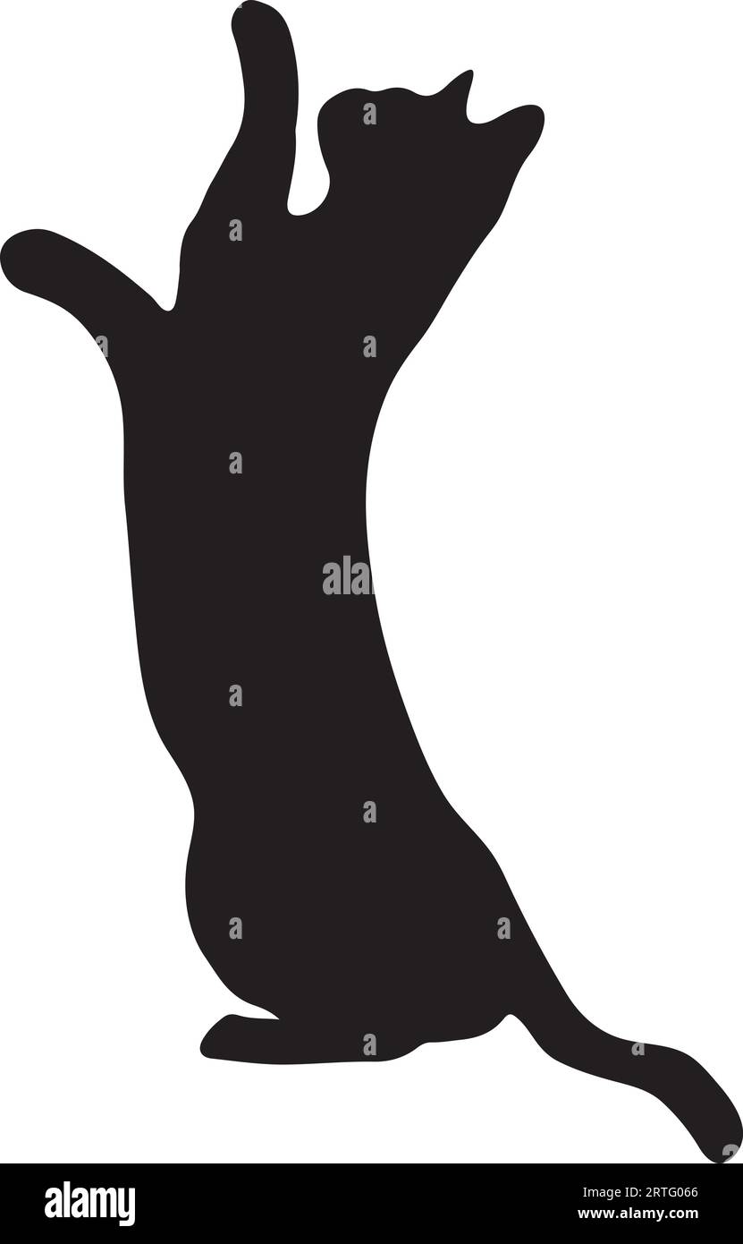 Jouer silhouette de chat ou fichier vectoriel Illustration de Vecteur