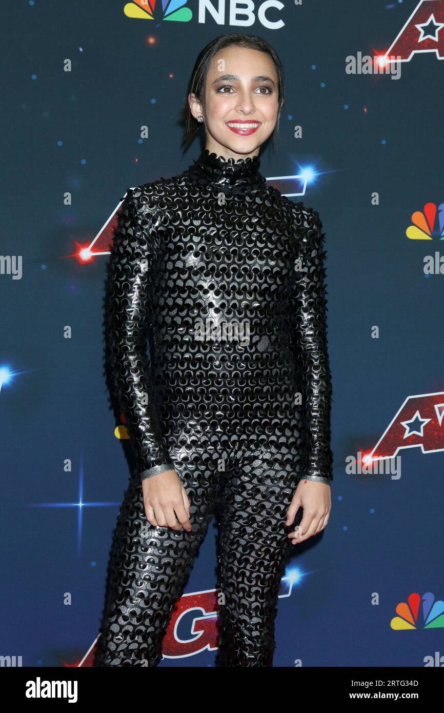 Pasadena, États-Unis. 12 septembre 2023. LOS ANGELES - SEP 12 : Mariandrea au America's Got Talent Season 18 Live Show Red Carpet à l'Hôtel Dena le 12 septembre 2023 à Pasadena, CA (photo de Katrina Jordan/Sipa USA) crédit : SIPA USA/Alamy Live News Banque D'Images